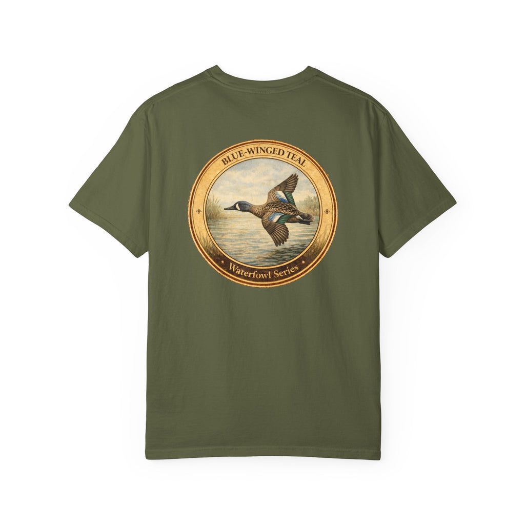 Blue-winged Teal Vintage Style Art T-shirt | Waterfowl Series